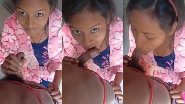 Gaanv ki bahan apne chachere bhai ka lund chus rahi hai