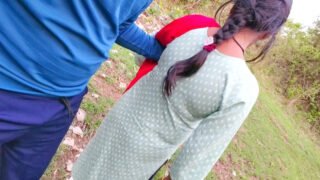 Desi village young college girl jungle